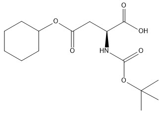Boc-Asp(OcHx)-OH производные аминокислоты CAS № 73821-95-1 Очищенность 98% CC15H25NO6