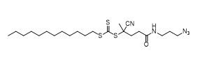 5 ((3-Azidopropyl) амино) - 2-cyano-5-oxopentan-2-yl додециловое carbonotrithioate CAS нет.	1644536-24-2 C22H39N5OS3