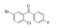 (5-Bromo-2-Chlorophenyl) (4-Fluorophenyl) порошок очищенности 98% Methanone 915095-85-1 белый