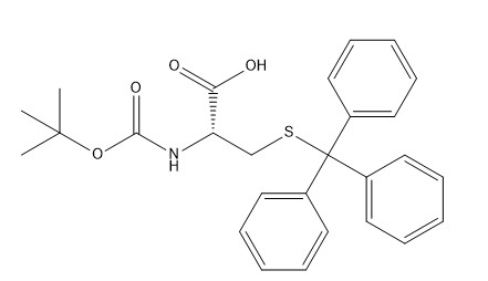 Производные CAS 21947-98-8 Boc-Cys аминокислоты 98% (Trt) - порошок OH C27H29NO4S