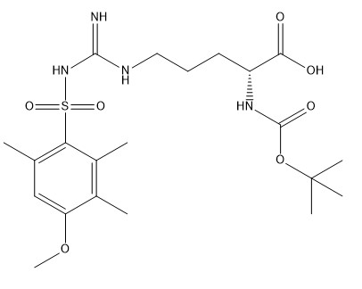 Производные CAS 200122-49-2 Boc-D-Arg аминокислоты очищенности 98% (Mtr) - OH C21H34N4O7S